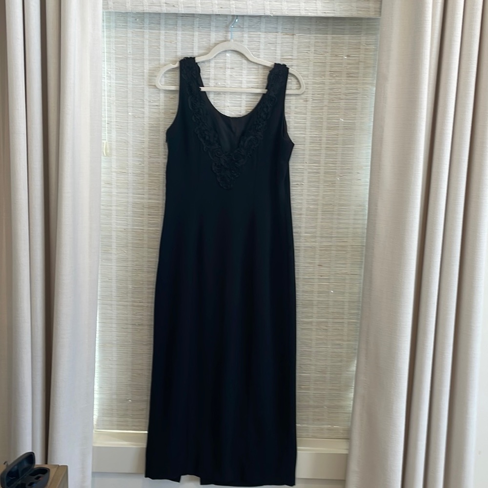 CAREN DESIREE COMPANY EVENING BLACK MAXI DRESS SZ 8